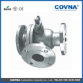 Forged stainless steel 3 way flange 4 inchs ball valve